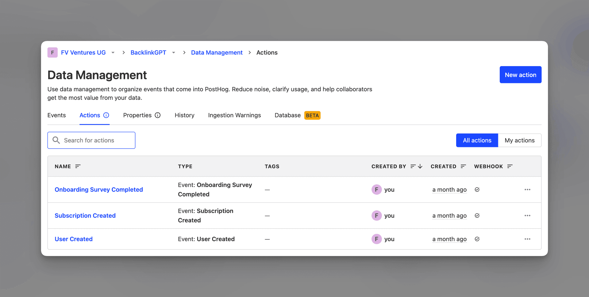 PostHog Data Management